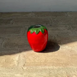 Casa Viva Jarrón de dolomita rojo Fresa Ø10x8cm