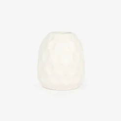 Casa Viva Jarrón de gres blanco Simón Ø9x10cm Best