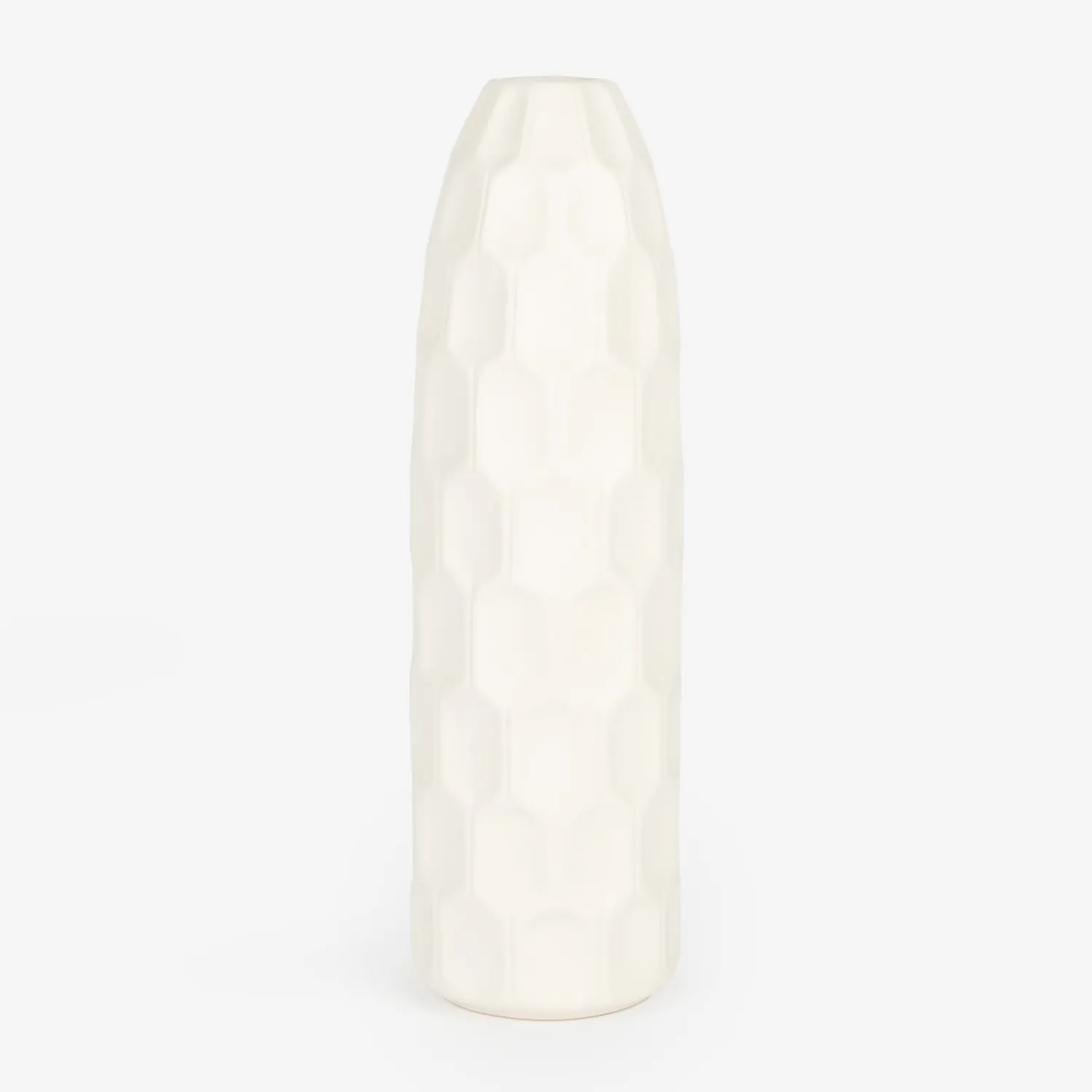 Casa Viva Jarrón de gres blanco Simón Ø9x31cm