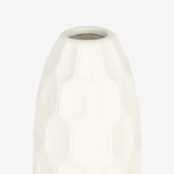 Casa Viva Jarrón de gres blanco Simón Ø9x31cm