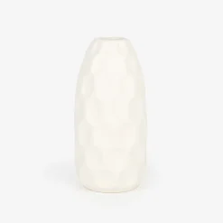 Casa Viva Jarrón de gres blanco Simón Ø9x19cm New