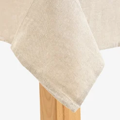 Casa Viva Mantel de algodón beige liso 150x200cm Clearance