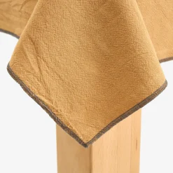 Casa Viva Mantel de algodón con flecos mostaza 140x250cm Best