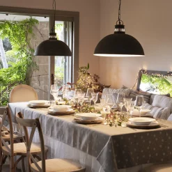 Casa Viva Mantel de Navidad gris Copos de nieve 150x250cm Discount