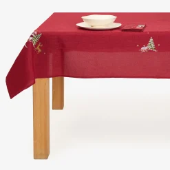 Casa Viva Mantel rojo bordado Pueblo 150x250cm Clearance