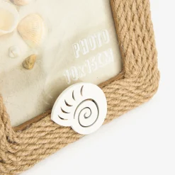 Casa Viva Marco de fotos de madera MDF y cuerda Concha 10x15cm Sale