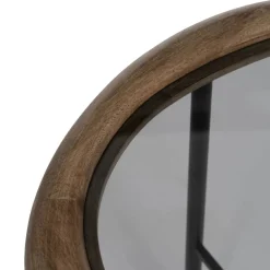 Casa Viva Mesa auxiliar de madera y metal 61x50x53cm Sale