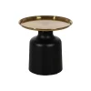 Casa Viva Mesa auxiliar de metal negra y dorada Ø50x47,50cm Outlet