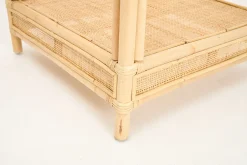 Casa Viva Mesa auxiliar de ratán y cristal Corvo 55x55x50cm New