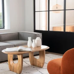 Casa Viva Mesa de centro de madera de mango Aero 120x70x48cm Clau&Chloe Discount