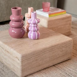 Casa Viva Mesa de centro de mármol Travertine 54x54x19cm Clau&Chloe