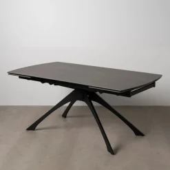 Casa Viva Mesa de comedor extensible de cerámica y cristal gris oscuro 180/260x90x76cm Sale
