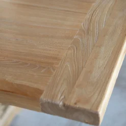 Casa Viva Mesa de comedor extensible de madera de olmo reciclada Toulouse 160/220x80x76cm Discount