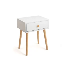 Casa Viva Mesita de noche de madera con 1 cajón Deva 40x30x50cm New