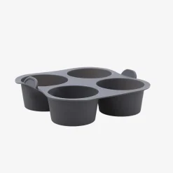 Casa Viva Molde para 4 muffins de silicona gris 17x17x5cm New