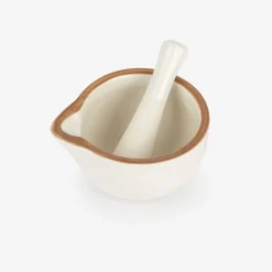 Casa Viva Mortero con ribete marrón de gres Ø11x10cm Discount