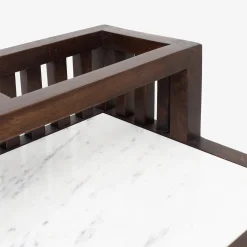 Casa Viva Mueble bar con ruedas de madera de olmo reciclada Pisco 70x50x91cm Best