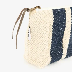 Casa Viva Neceser de algodón rayas azules Niza 32x19cm Hot