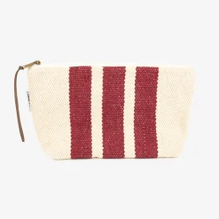 Casa Viva Neceser de algodón rayas rojas Niza 32x19cm
