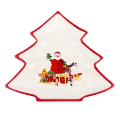 Casa Viva Plato de cerámica árbol Santa Claus 28x23cm Discount