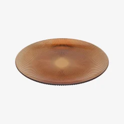 Casa Viva Plato llano de cristal ámbar Brule Ø28cm Clearance