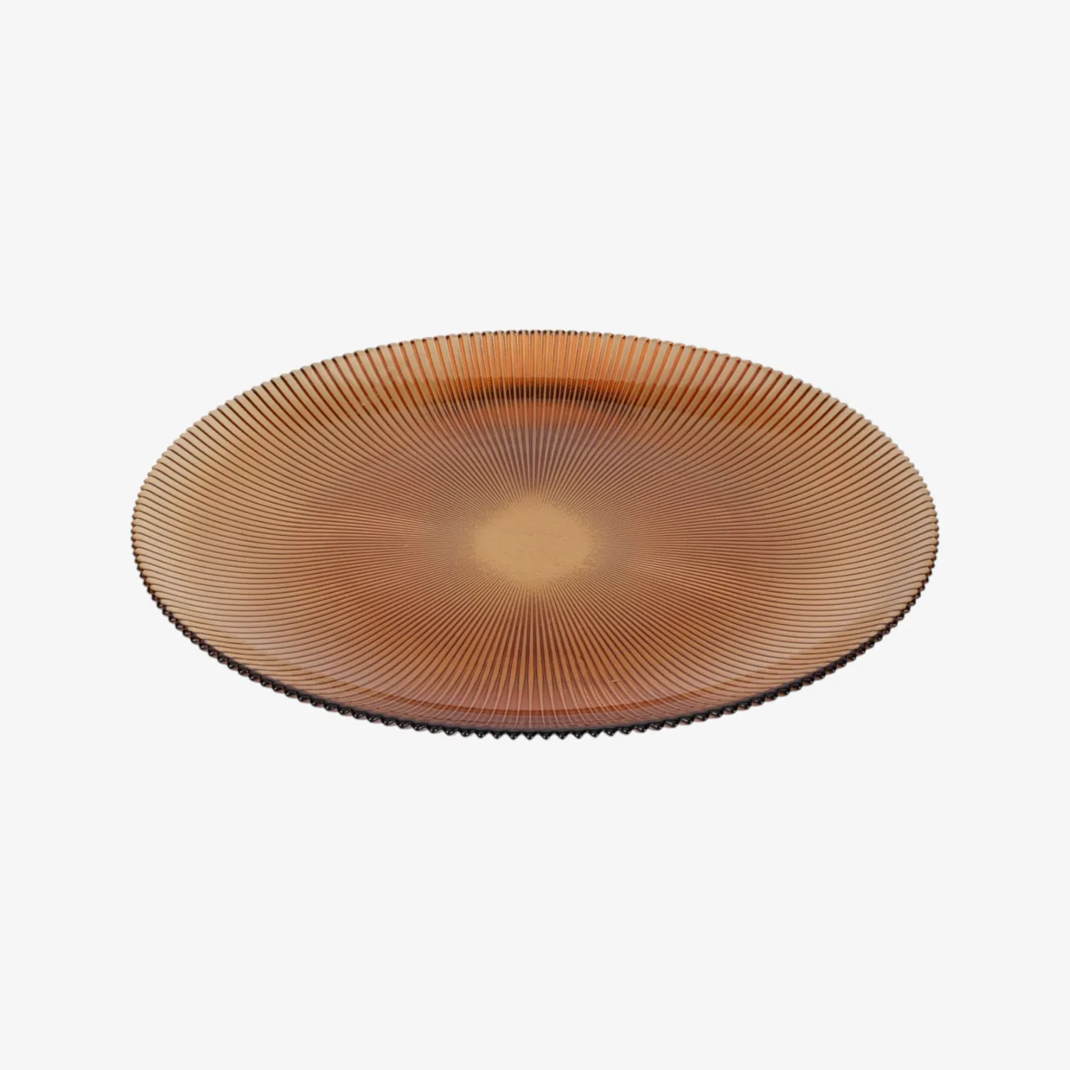 Casa Viva Plato llano de cristal ámbar Brule Ø28cm Clearance