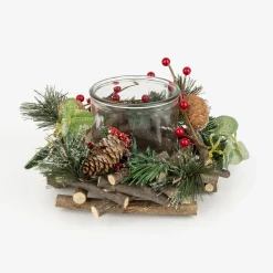 Casa Viva Portavelas bayas y piñas Ø20x12cm Sale