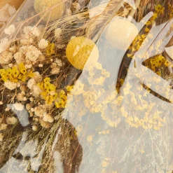 Casa Viva Ramo de flores secas amarillo 75cm New