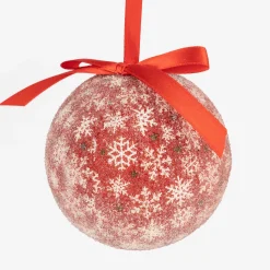 Casa Viva Set 7 bolas decorativas rojas copos de nieve 7,5cm Best