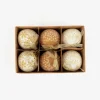 Casa Viva Set de 6 bolas decorativas doradas Ø7,5cm Clearance