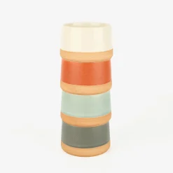 Casa Viva Set de 4 boles de gres de colores Ø9x5cm Discount