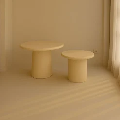 Casa Viva Set de 2 mesas auxiliares de microcemento Kurli 75/50cm Clau&Chloe Outlet