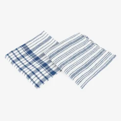 Casa Viva Set de 2 paños de algodón con rayas azules Midson45x65cm Hot