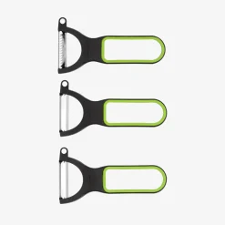 Casa Viva Set de 3 peladores negro y verde 19x10x5cm Best