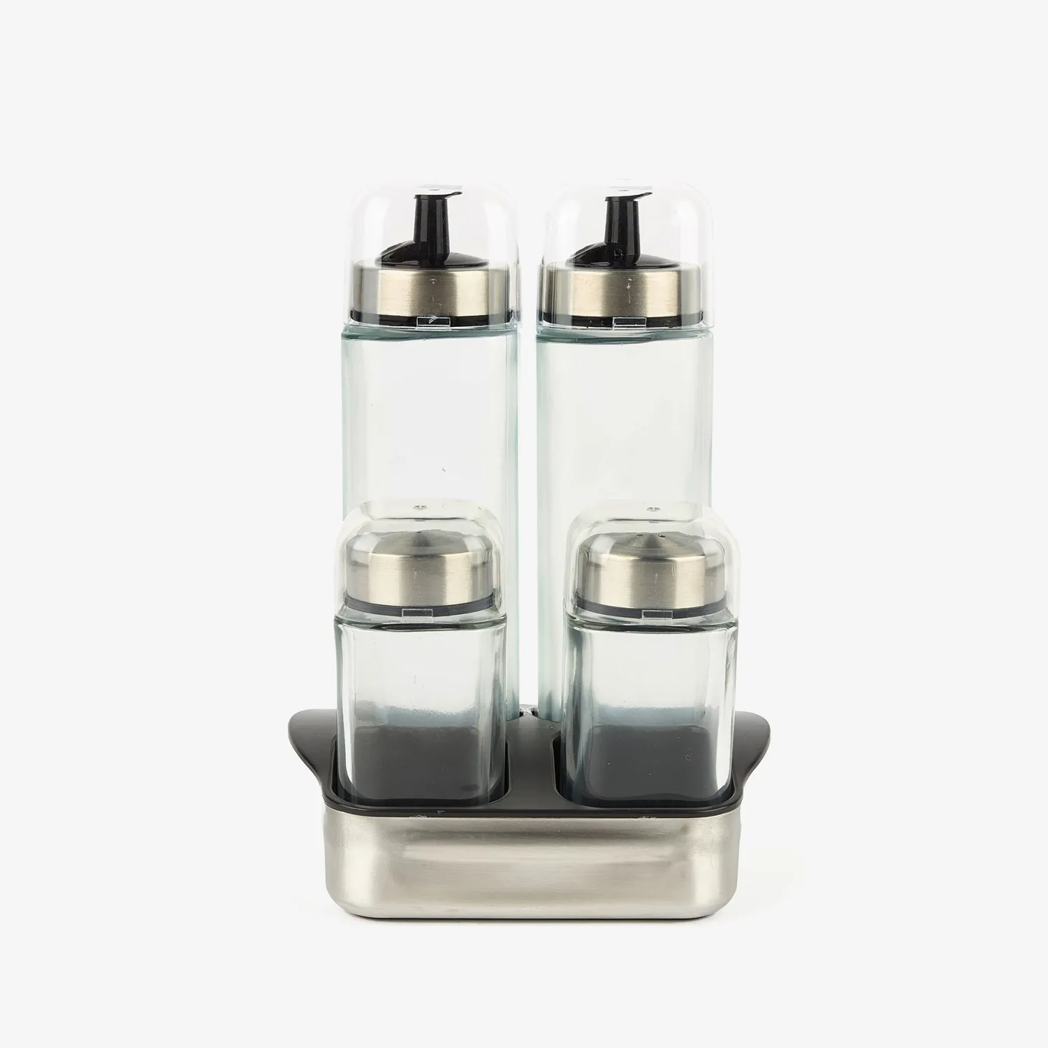 Casa Viva Set de 4 piezas aceitera/vinagrera de cristal 270ml Clearance