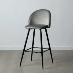 Casa Viva Set de 2 taburetes altos de metal gris Caleb 40x48x102cm Hot