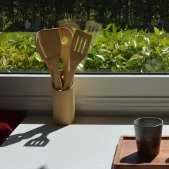 Casa Viva Set de 4 utensilios con portautensilios de bambú Outlet