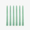 Casa Viva Set de 6 velas decorativas para candelabro verde Ø2x20cm Best