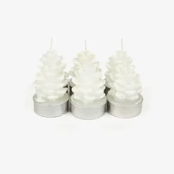 Casa Viva Set de 6 velas tealight piña blancas Clearance
