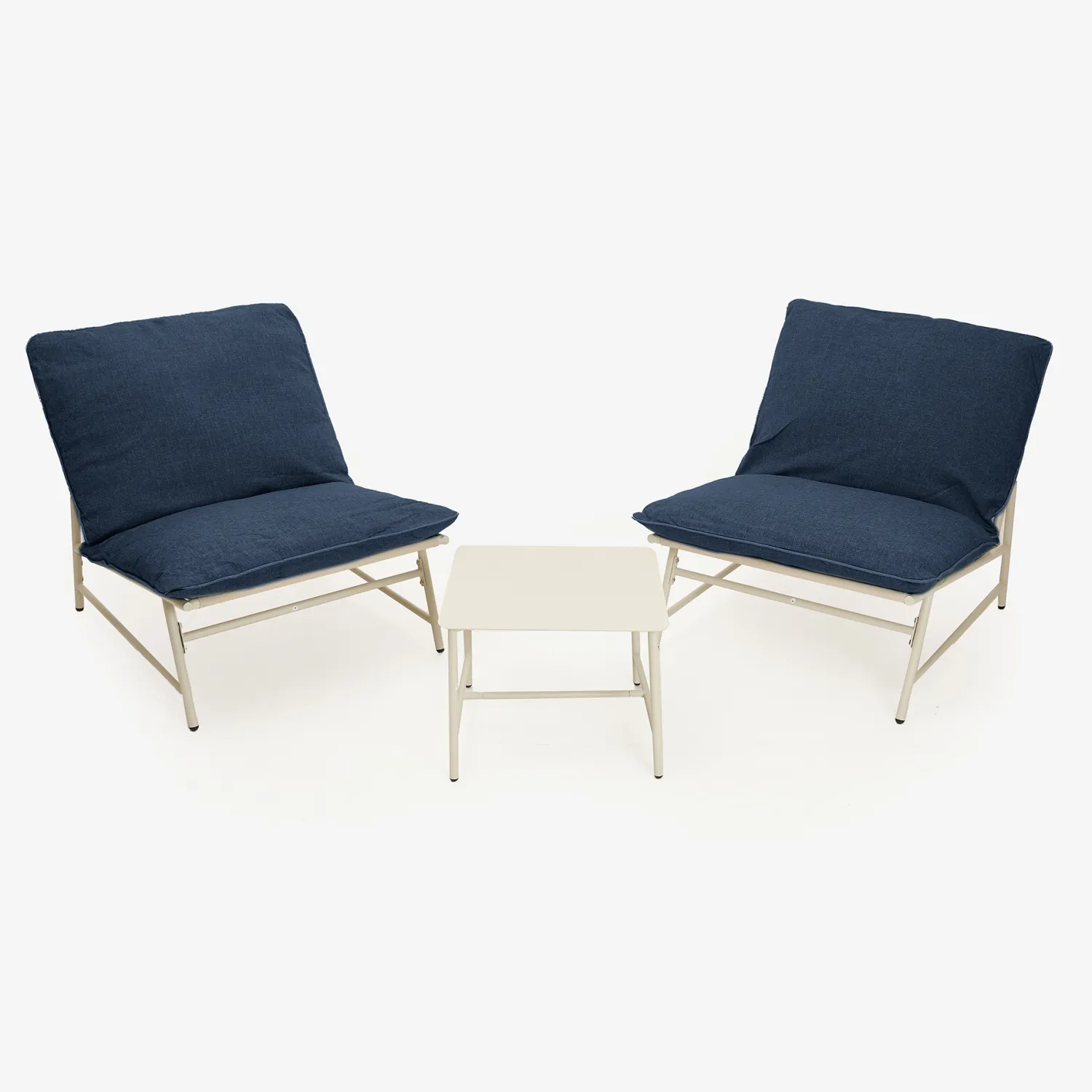 Casa Viva Set de jardín de 3 piezas acero inoxidable azul Citera Best