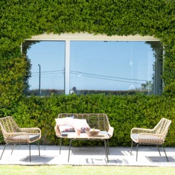 Casa Viva Set de jardín de 4 piezas de ratán sintético Hawai