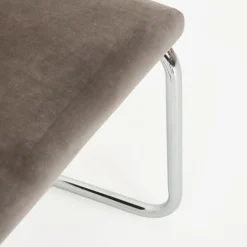 Casa Viva Silla de comedor de madera de olmo y ratán gris Leonor 47,5x63,5x82cm Clau&Chloe Outlet