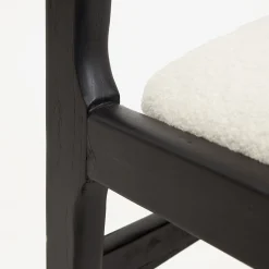 Casa Viva Silla de comedor de madera de olmo negra Jana 48x44x79cm Clau&Chloe Hot