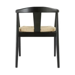 Casa Viva Silla de comedor de madera de haya negra Lilia 56x56x73cm Discount
