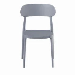 Casa Viva Silla de comedor de polipropileno gris Nesta 45x42x77cm Outlet