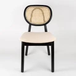 Casa Viva Silla de comedor de ratán y lino Cibran 46x42x85cm Clau&Chloe Sale