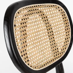 Casa Viva Silla de comedor de ratán y lino Cibran 46x42x85cm Clau&Chloe Sale