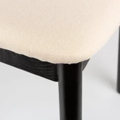 Casa Viva Silla de comedor de ratán y lino Cibran 46x42x85cm Clau&Chloe Sale