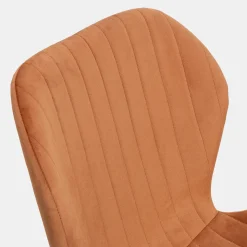 Casa Viva Silla de comedor de terciopelo naranja Lydia 54x50x86cm Clau&Chloe Clearance