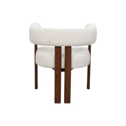 Casa Viva Silla de comedor efecto madera crema Velia 60x70x97cm Clau&Chloe Discount